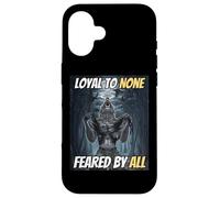 Loyal to None Feared by All Cool Funny Alpha Wolf Meme Coque pour iPhone 16
