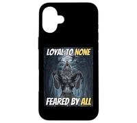 Loyal to None Feared by All Cool Funny Alpha Wolf Meme Coque pour iPhone 16 Plus