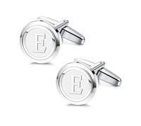 LOYALLOOK Boutons de manchette en cuivre avec initiale dorée pour homme - Cadeau pour marié, mari, père, petit ami, Métal, Cuivre