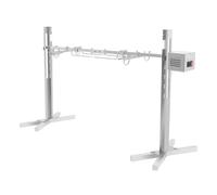 LoyaltyClivia Barbecue électrique pour cochon de lait en acier inoxydable, tournebroche électrique avec moteur, barbecue d'agneau, rôtissoire électrique, hauteur réglable, pour feu de camp, camping et