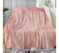 loyaltyer Couverture Chaude Rose Simple Plaid Polaire Confortable Chaude Et Pelucheuse en Flanelle ImpriméE 3D Parfaite Plaid Tout Doux Couverture pour Salon Lit Couverture Canapé (150x200 cm)