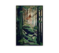 LOYANUKE Poster rétro vélo de montagne décoration chambre peinture intérieur esthétique toile peinture à l'huile étoile film musique album affiche