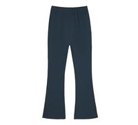 loyboon Legging évasé pour bébé fille - En polaire chaude - Sans pieds - Pantalon doux à taille cloche, Pantalon bleu pour fille, 2-3 ans
