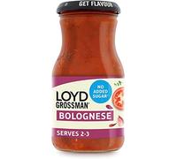 Loyd Grossman Sauce bolognaise italienne sans sucre ajouté - Tomates mûries au soleil et herbes parfumées, pot de 350 g (lot de 1)