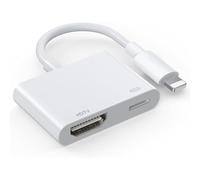 Loydia [Apple MFi Certified] Adaptateur HDMI pour iPhone 1080P Lightning HDMI AV Numérique Adaptateur iPhone HD-MI pour TV/Projecteur/Moniteur/iPad/iPhone14-11 XS, sans Objet pour Netflix