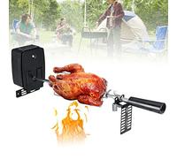 LOYEMAADE Kit de rôtisserie - Tournebroche électrique avec moteur - 78 cm - Pour rôtir à brochettes, croûtes, poulet