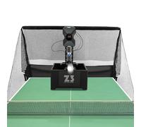 LOYEMAADE Robot de tennis de table, robot de tennis de table avec filet 35-90 balles/min robot de ping pong entraîneur avec plusieurs modes de service, vitesse et fréquence réglables