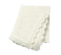 Loyfoky Couverture pour bébé 100 % coton respirant pour berceau et landau - Blanc - Pour nouveau-nés, garçons et filles, emmaillotage et chambre d'enfant - 100 x 80 cm