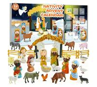 Loyimioo Calendrier de l'Avent 2025 avec 24 pièces compte à rebours avec contes familiales et motif héritage