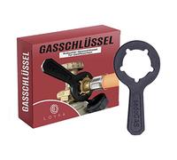 Loyka Clé à gaz - Clé de gaz pour bouteilles de gaz - Raccord de bouteille de gaz d'extérieur - Pour caravane, camping-car - Clé de raccordement pour bouteilles de butane
