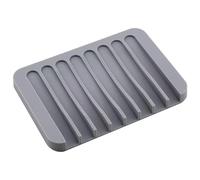 loyliawa Porte-savon, plateau égouttoir à savon, porte-savon de salle de bain flexible incliné, séchage rapide, plateau de savon de cuisine, résistant à la torsion, organiseur de savon pliable, gris