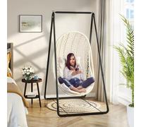 loyliawa Support de chaise hamac, cadre de balançoire en forme de A, cadre de hamac pliable robuste, support de balançoire en métal pour intérieur ou extérieur, capacité de 99,8 kg, balancelle non