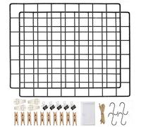 LOYONAL Grille Murale Decorative, Grille Photo Mural, Grillage Photo Deco Mural, Panneau Grillage Photo, 2 Pack Grille Mural Metal - Chambre DIY…