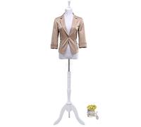 Loywe Mannequin de couture Buste de femme réglable en Hauteur avec trépied en Bois Taille 32-36 Blanc LW6017W