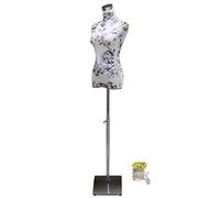 Loywe Mannequin de couture Buste de femme réglable en Hauteur Taille 32-36 Blanc et noir LW6036WS