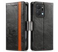 LOYWIN Coque pour Honor X7a Etui Housse Cuir [Blocage RFID] Pochettes avec Fente Cartes Magnétique Silicone TPU Cover Rabat Ceinture Étui pour Honor X7a, Noir
