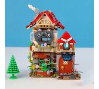 Loz 1225 Cabane forestière, maison de loup, chien, animal, fleur, arbre, modèle 3D, mini blocs de construction,