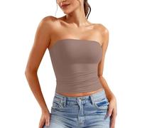 lozssnigzi Bandeau Tube Corset Bralette d'été Débardeur sans Manches Stretch pour la Plage Y2K Sexy Sleeveless Slim Fit Tank Haut Party Chemise Bandeau sans Manches Crop Top