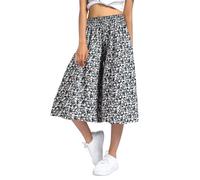 lozssnigzi Pantalon Jupe Femme Décontractée 7/8eme Léger Taille Elastique Pantalon Été Chic Ample Jupe Culotte avec Poches Fluide Large Pantalons