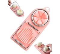 LOZTBUE 1 pièce Coupe-Œuf Dur 2 en 1, Découpe Rapide et Facile, Tranches ou Quartiers, Accessoire de Cuisine ustensiles Plats Jolis,Rose