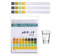 LOZTBUE 200 pcs feuilles de papier de test acide et basique (PH 0 à 14), produit de qualité supérieure, grande zone de test du pH et de l'eau, test de nitrate, test de l'eau