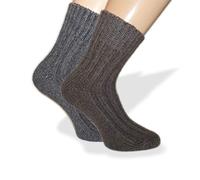 LP 2 Paia - Calze da uomo da casa - Collezione Pasini Fashion ROCCO RELAX - morbide, calde e avvolgenti in assortimento nei colori Grigio e Visone (43-46)