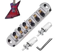 LP Ball Lager Bridge pour guitare électrique - Pont de scie à roulettes réglable avec support de corde supérieur et 2 clés, parfait pour les débutants et les musiciens