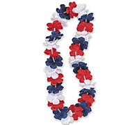 lp Collier Hawai Bleu Blanc Rouge France Collier DE Fleur Foot Deguisement