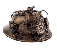 LP Divertissements Casque mineur steampunk bronze adulte