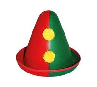 LP Divertissements Chapeau de clown pierrot rouge jaune vert