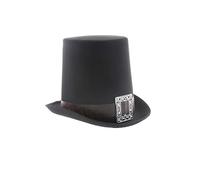 LP Divertissements Chapeau haut de forme steampunk noir 20cm