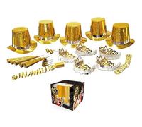 LP Divertissements Kit Party Las Vegas Diamant holographique Or 10 Personnes