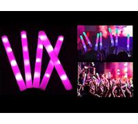 LP Divertissements Lot de 10 batons Lumineux Mousse Tap Tap LEDs Rose 47cm (Rose)