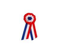 LP Divertissements Lot de 12 - Badge cocarde France Bleu Blanc Rouge 6cm