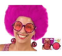 LP Divertissements Lot de 12 - Lunettes Fantaisie Disco avec Boules à facettes Fuchsia Adulte