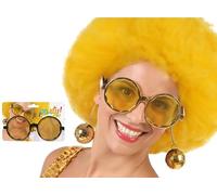 LP Divertissements Lot de 12 - Lunettes Fantaisie Disco avec Boules à facettes Or Adulte