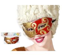 LP Divertissements Lot de 12 - Masque Loup vénitien Or Rouge Adulte