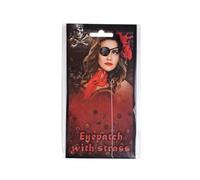 LP Divertissements Lot de 3 - Cache-Oeil Pirate avec Motifs Strass Adulte 8. 5x6cm