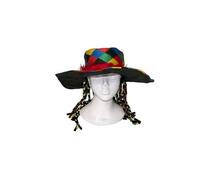 LP Divertissements Lot de 3 - Chapeau Carnaval en Mousse avec nattes Multicolore Adulte