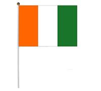LP Divertissements Lot de 3 - Drapeau Cote D'Ivoire 30x45cm avec Baguette