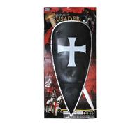 LP Divertissements Lot de 3 - Set Bouclier et épée de Chevalier croisé Noir