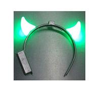 LP Divertissements Lot de 6 - Cornes de Diable Lumineuses Vert 5cm