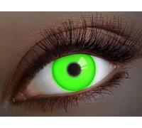 LP Divertissements Lot de 6 - Lentilles de Contact UV Fluo Vert 12 Mois - sans Correction - Accessoire de déguisement