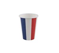 LP Divertissements Lot de 6 - Lot de 8 gobelets en carton bleu blanc rouge france 20cl