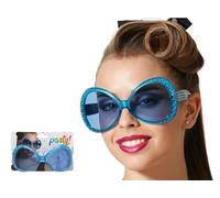 LP Divertissements Lunettes Fantaisie Diva Disco Bleu avec Effet Strass Adulte