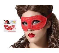 LP Divertissements Masque Loup vénitien en Dentelle Rouge Adulte