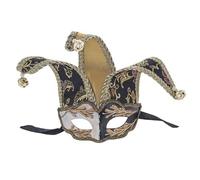 LP Divertissements Masque Loup vénitien Luxe Effet brodé avec grelots