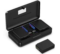 LP-E10 (2200mA) Kit Chargeur de Caméra Multifonctionnel (y compris deux batteries) Compatible avec Canon EOS Rebel T3/5/6/7/100, X50/70/80/90 4000D 3000D 2000D 1500D 1300D 1200D 1100D