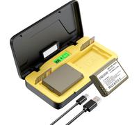 LP-E10 Charger with 2 x 1680mAh Batteries,Quick Charge 20W,Case with SD Card Slot,Compatible with Canon EOS 1100D,1200D,1300D,2000D,3000D,4000D Cameras