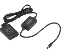 LP-E12 Batterie factice avec adaptateur secteur USB type-C - Coupleur DC pour appareil photo numérique Canon M50, M200, M50 Mark II, M100, M10, M, M2